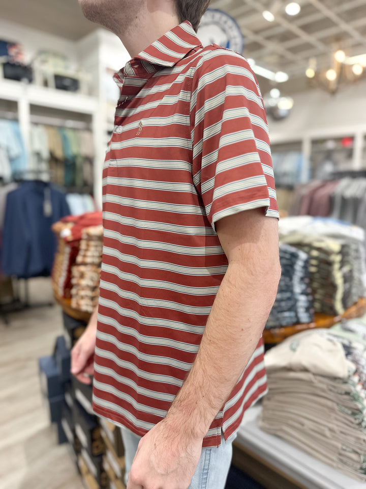 S. Casanova F25 Base Camp Stripe Performance Polo