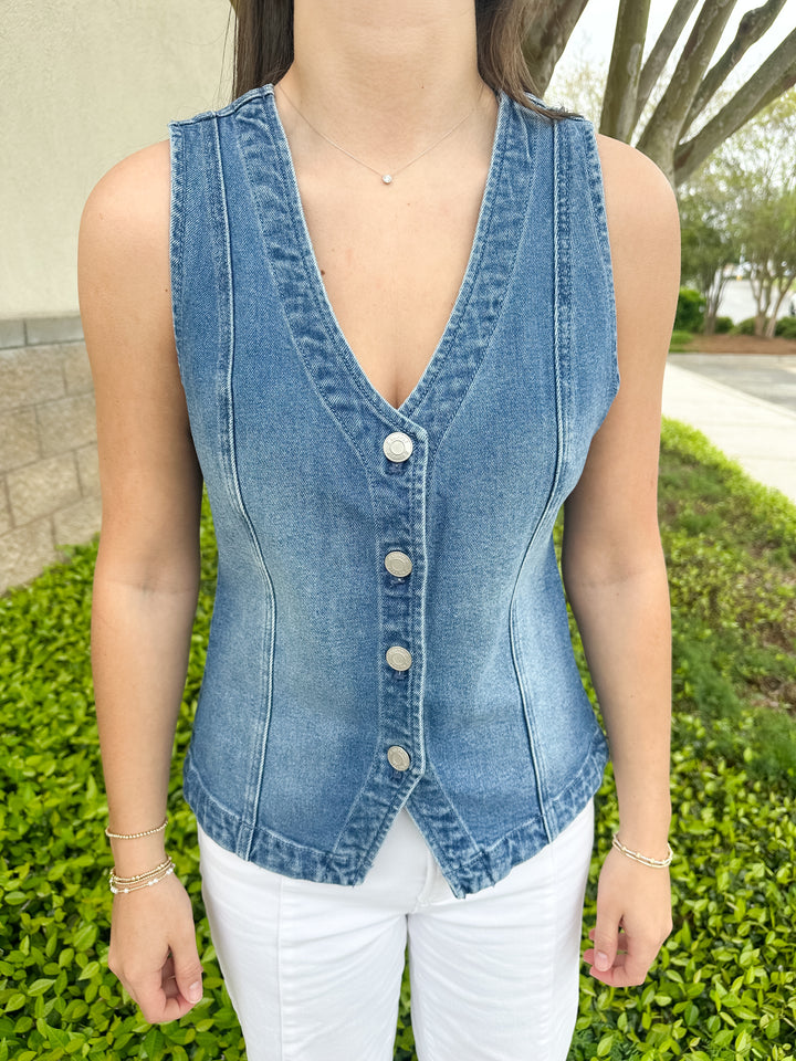 Porto Tank Denim Vest - Eternity