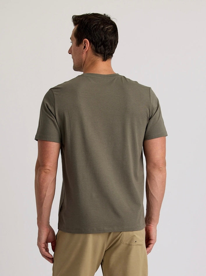 Free Fly Men’s Bamboo Current Pocket Tee - Fatigue