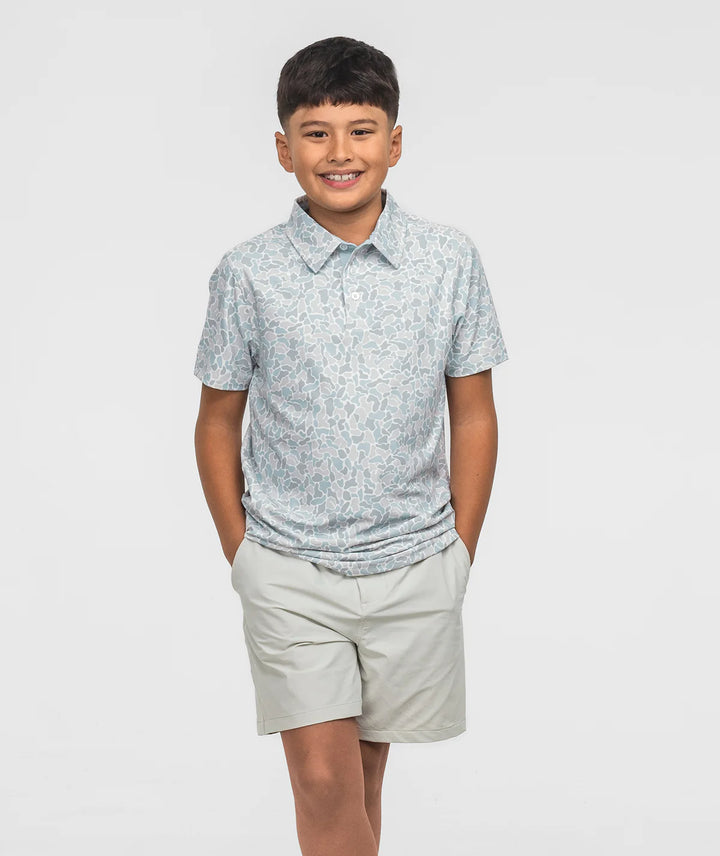SSCO Youth Boy’s Hunters Hideaway Printed Polo - Pale Drift