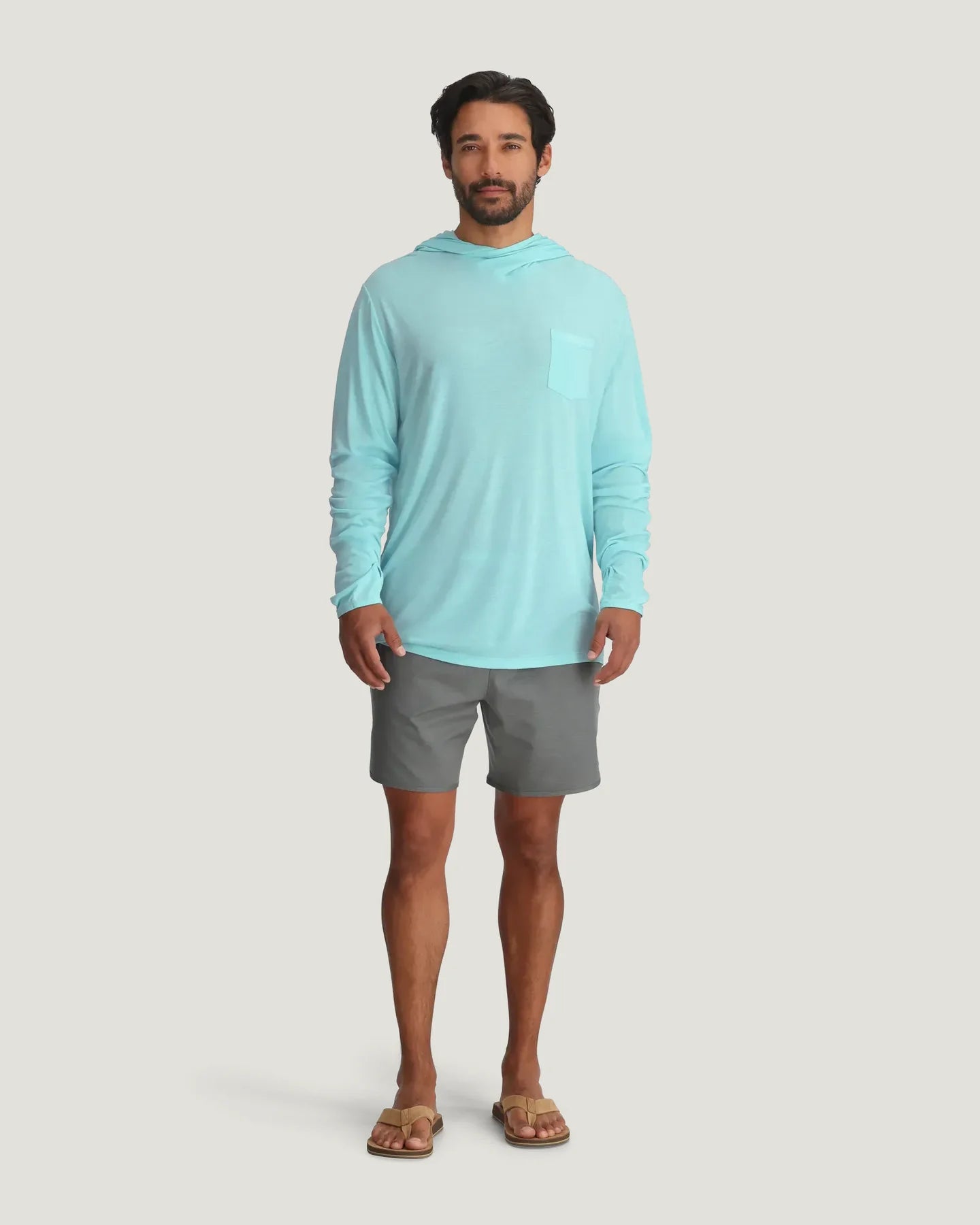 Free Fly Men’s Bamboo Lightweight Hoodie - Bahama Blue