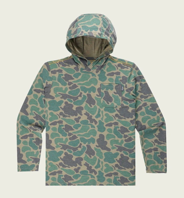 Marsh Wear Youth Burton Tech Hoodie - Green Mallard Camo