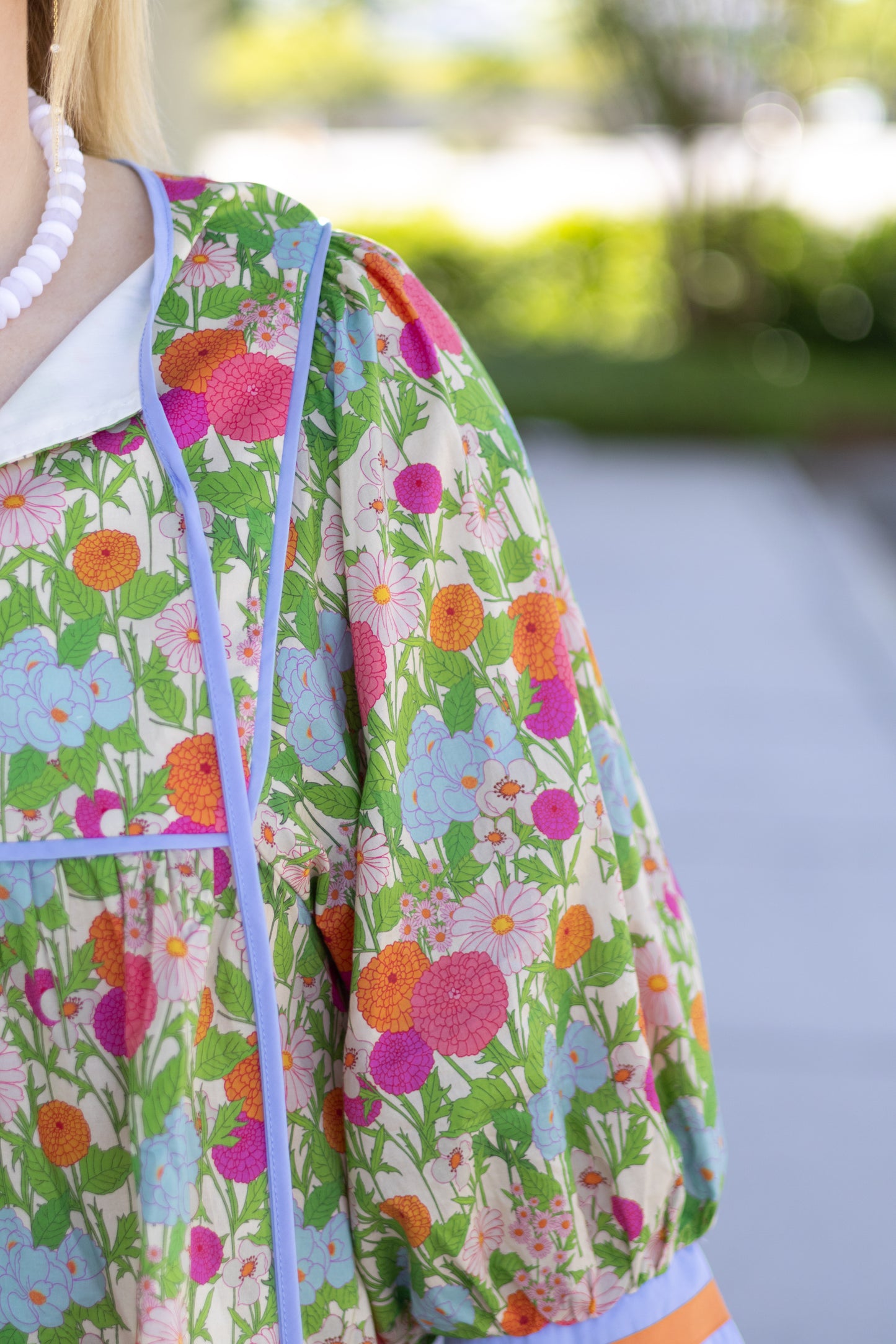 Marigold Contrast Trim Top
