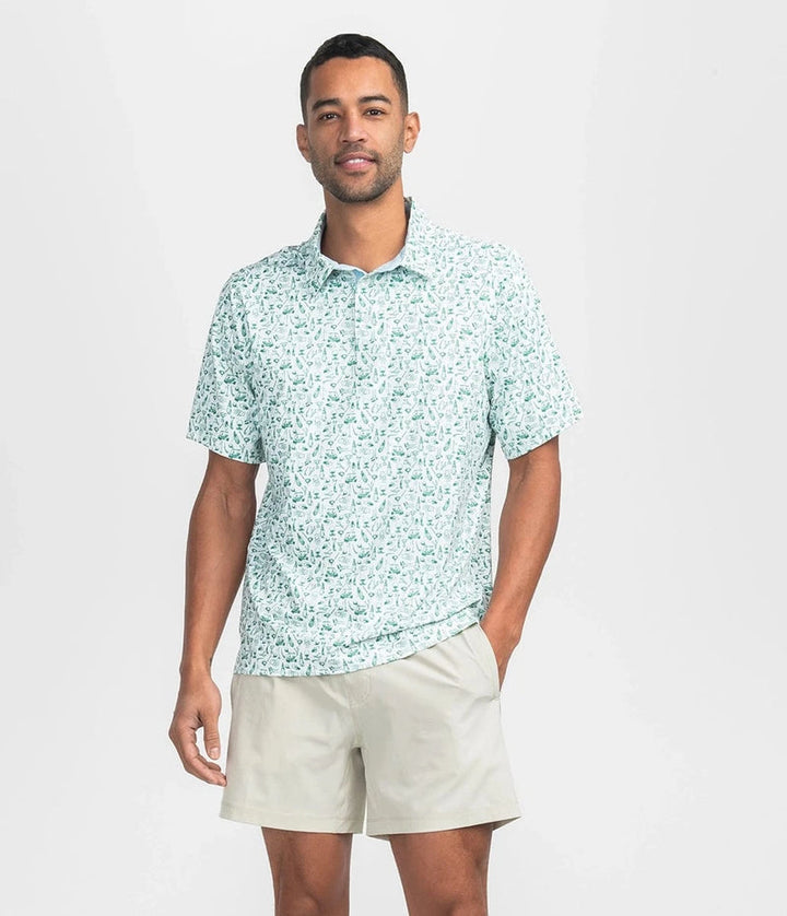 SSCO Men’s Tapped In Printed Polo - Meadow