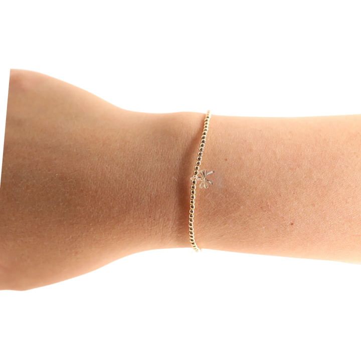 Beaded Blondes Bow Charm Bracelet