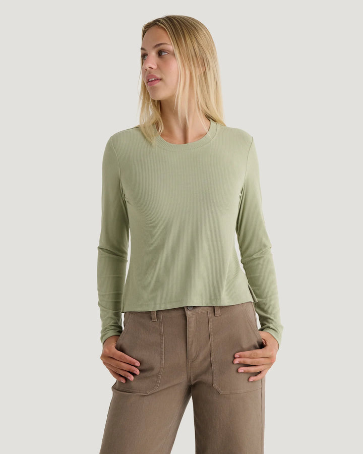 Free Fly Women’s Ribbed Bamboo Long Sleeve - Tea