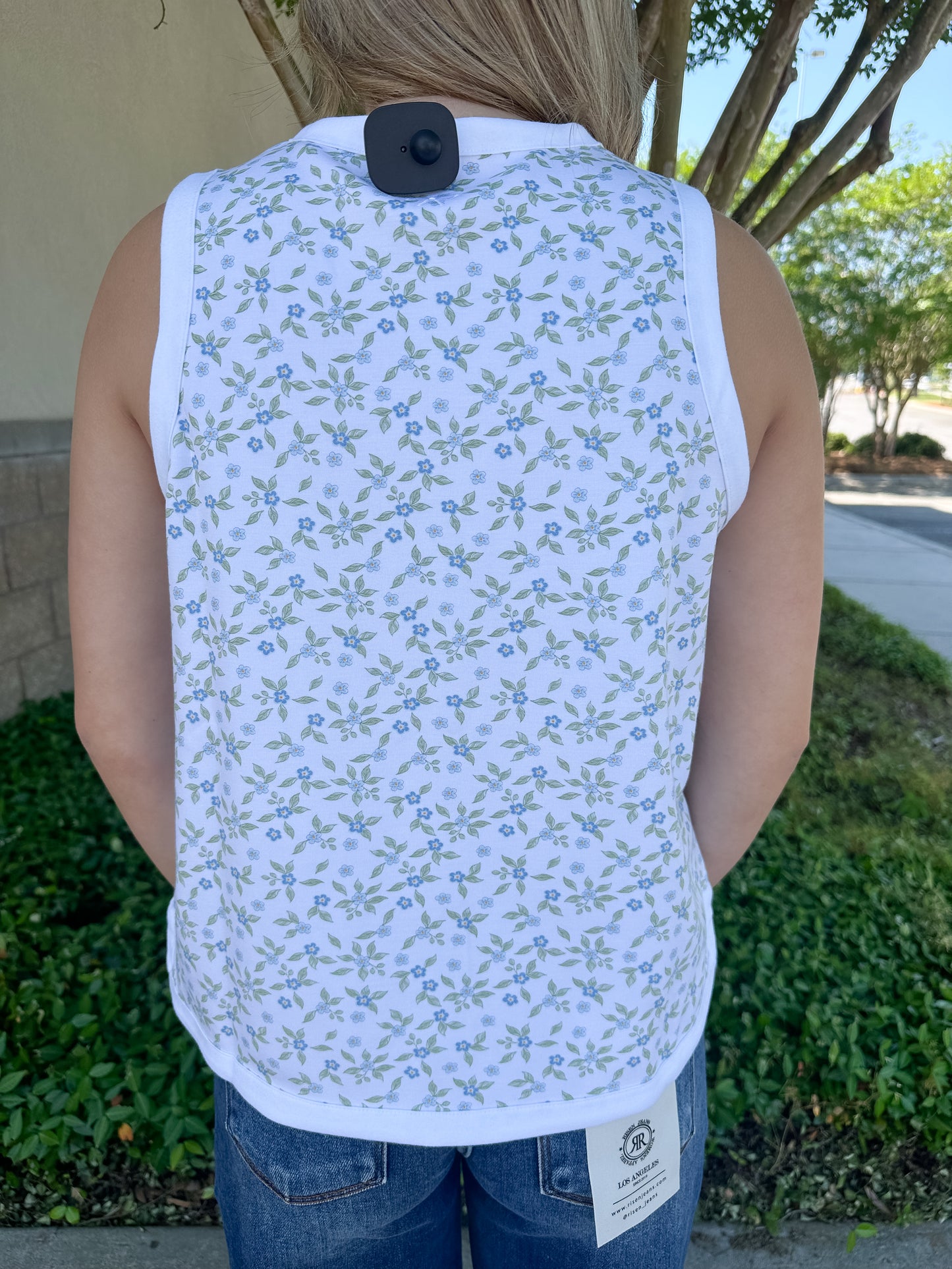 Susie Printed Tank Top - Rob Flower