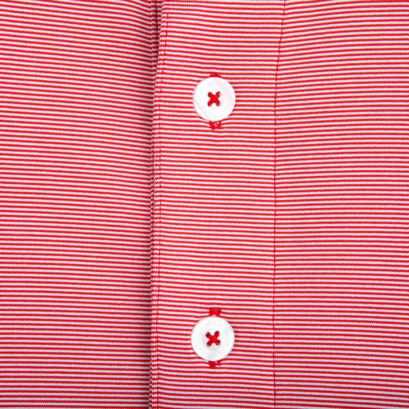 Onward Reserve Hairline Stripe Polo - Red