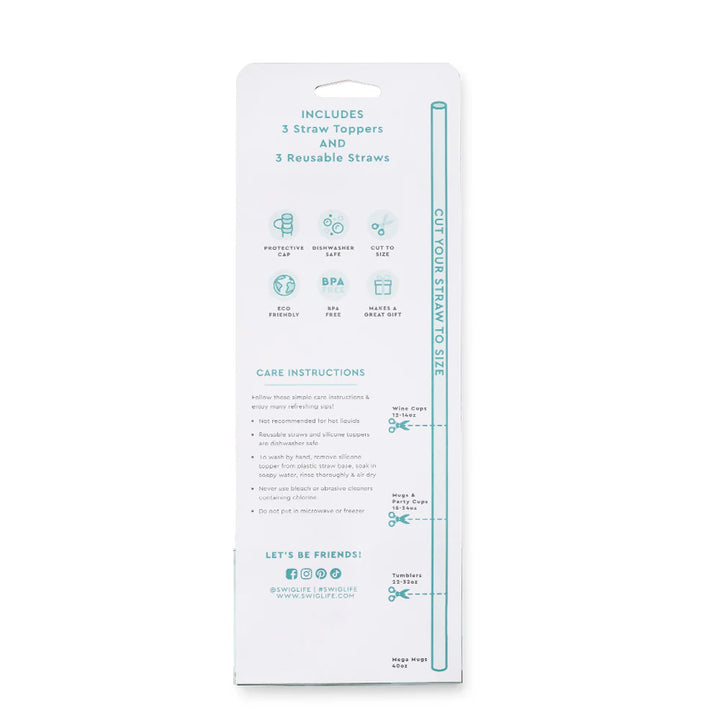 Swig Straw Toppers - Sea Swirl