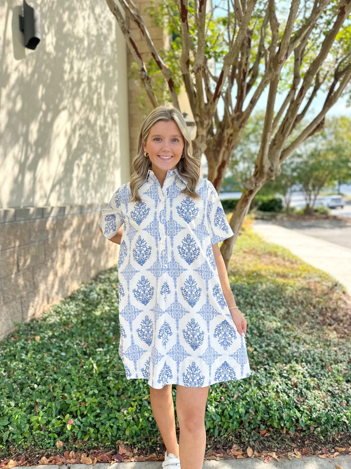 Lane Printed Mini Dress