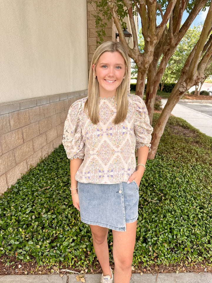 Raylen Denim Wrap Skort