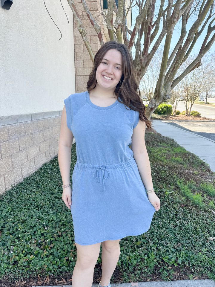 Kalani Jersey Mini Denim Dress