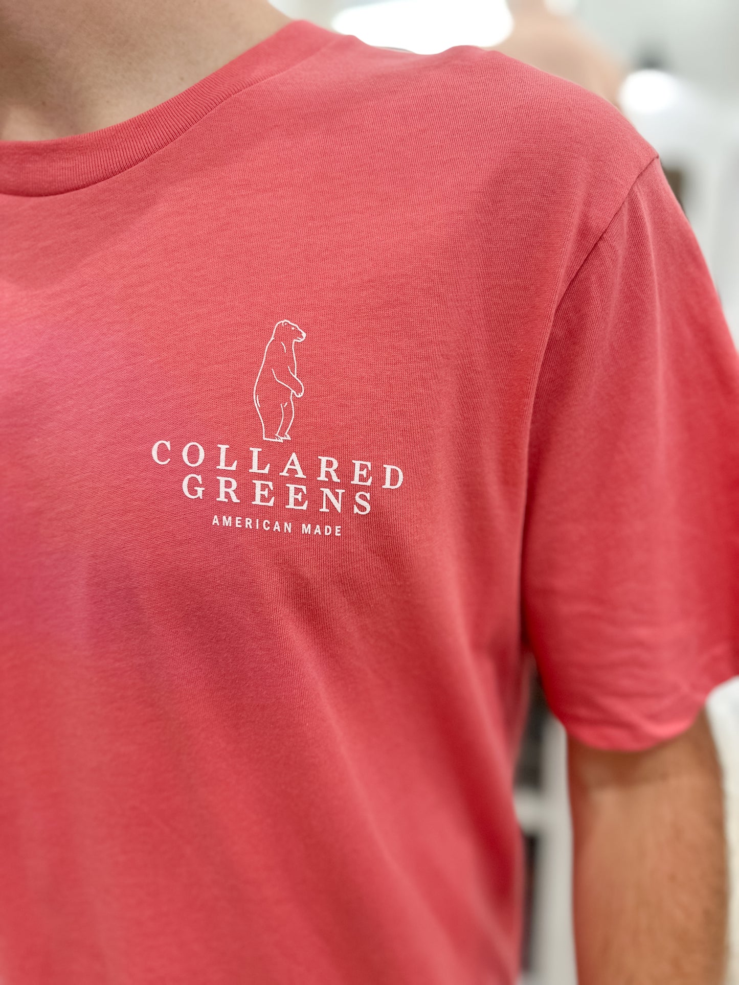 Collared Greens Loose Lips S/S T-Shirt - Coral