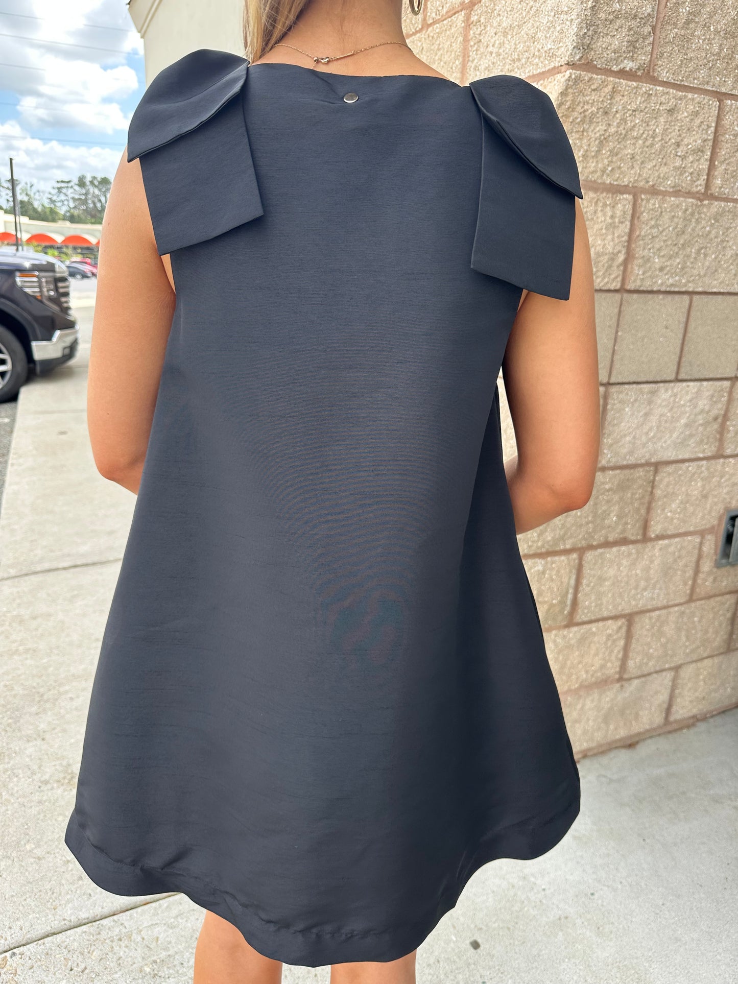 Alani Bow Trapeze Mini Dress