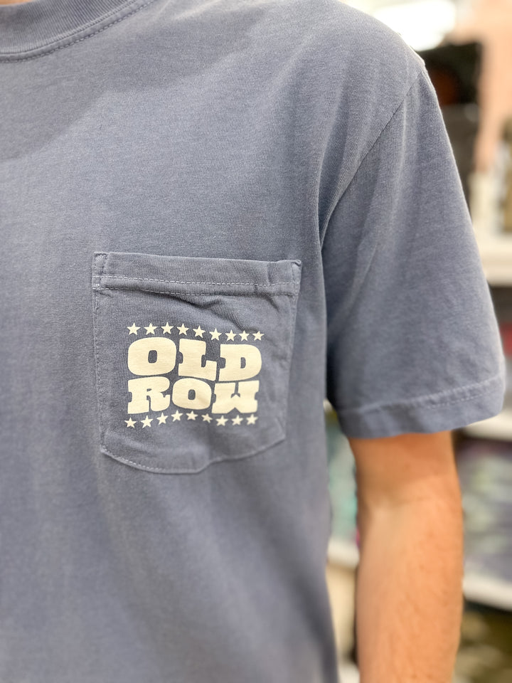 Old Row Cigs Inside 2.0 S/S Pocket T-Shirt - Blue Jean