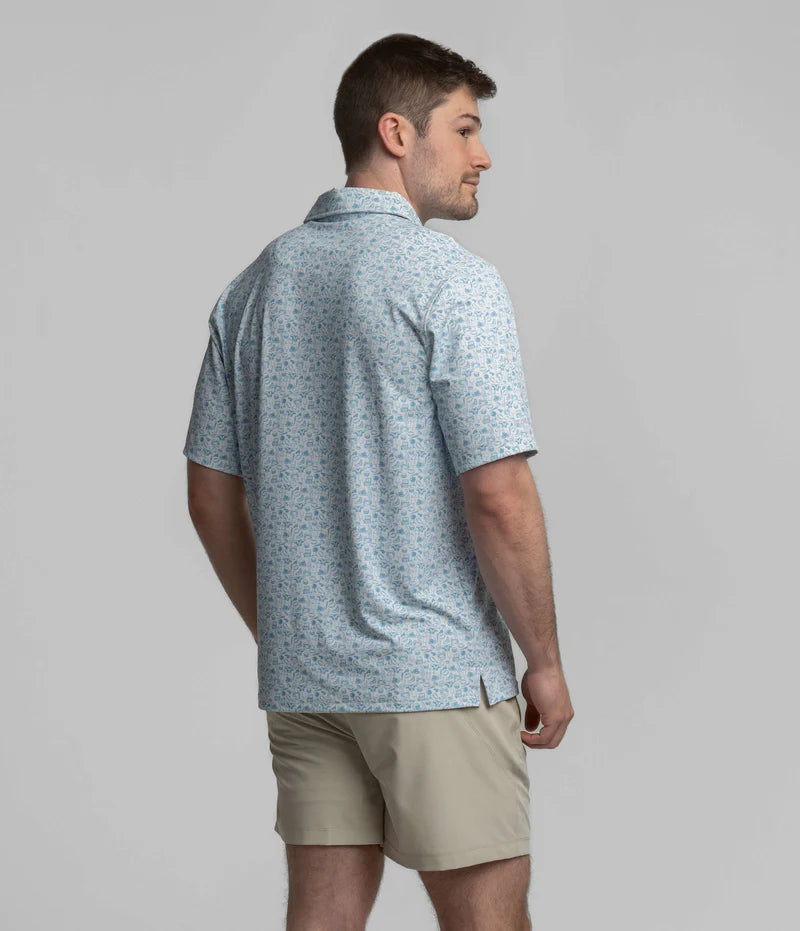 SSCO Men’s Biggest Fan Printed Polo - Powder Blue