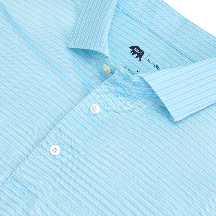 Onward Reserve Pairing Stripe Performance Pique Polo - Dutch Canal