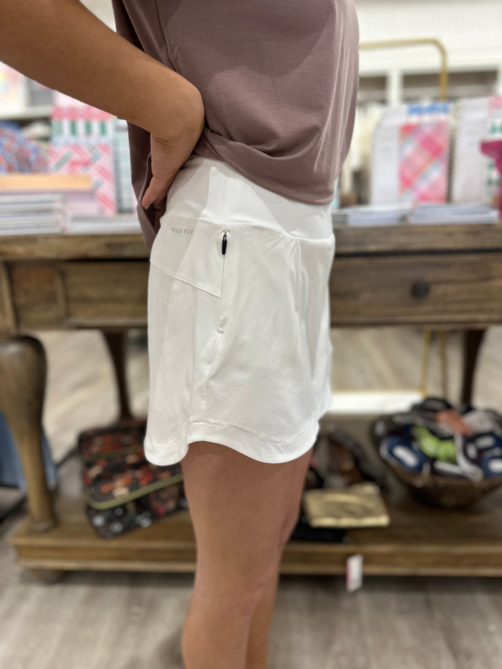 Free Fly Women’s Bamboo-Lined Active Breeze Skort - Bright White