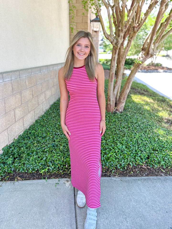 Becky Stripe Knit Tank Maxi