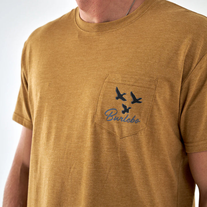 Burlebo Men’s Duck Dog Pocket T-Shirt - Light Brown