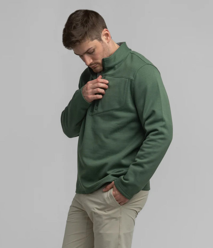 SSCO Fleece Essential Qtr Zip - Mallard