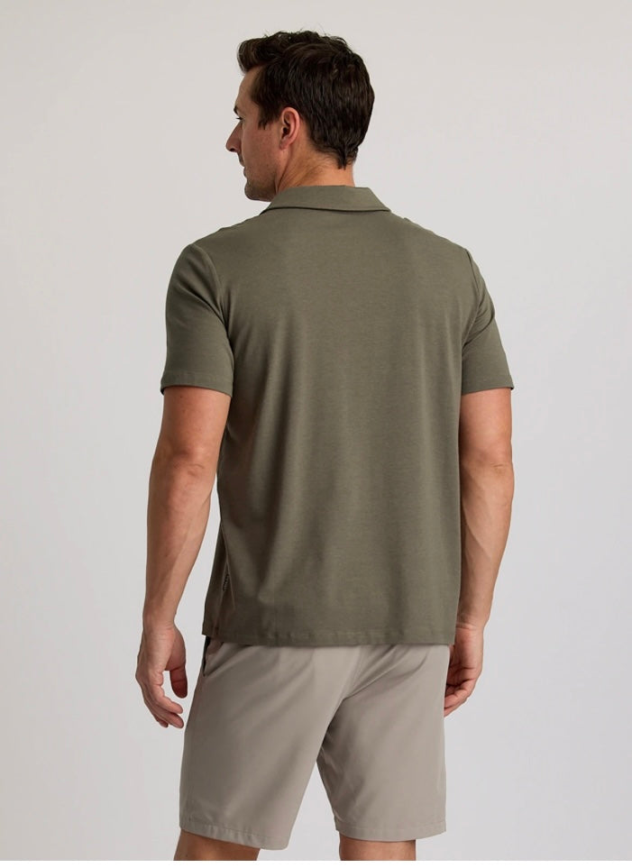 Free Fly Men’s Bamboo Current Polo - Fatigue