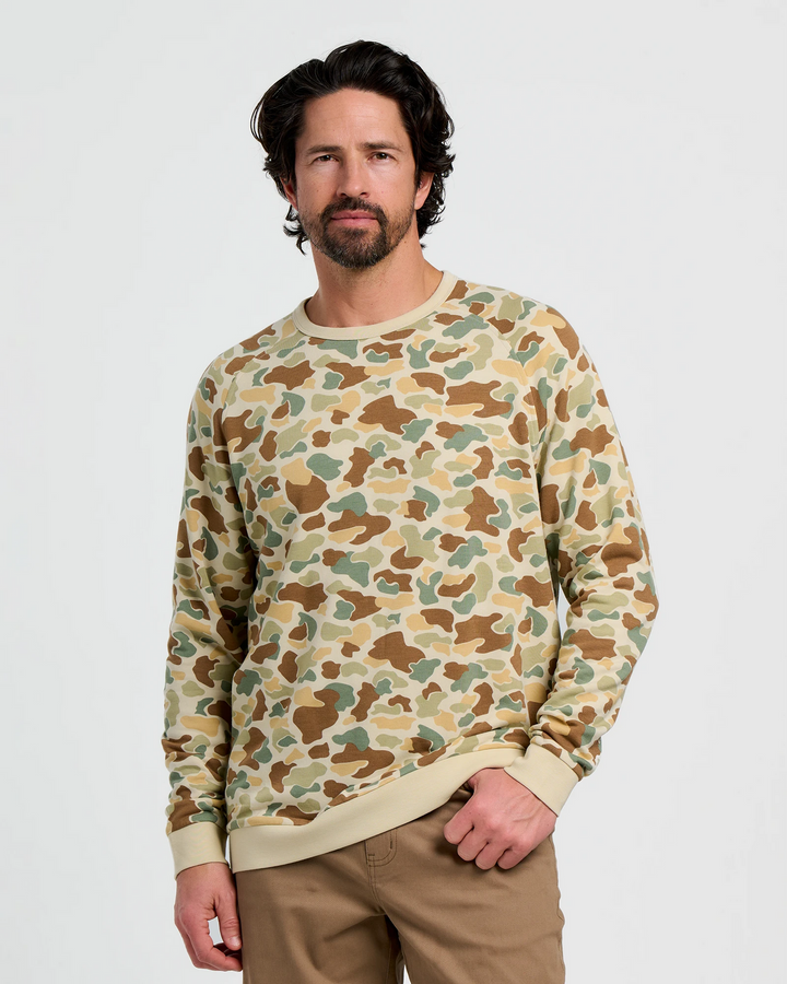 FreeFly Men’s Bamboo Lightweight Fleece Crew - Vintage Camo