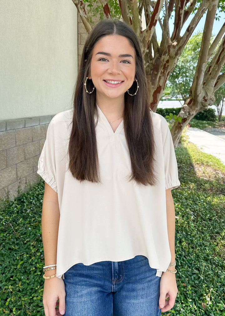 Poise Basic V-Neck Top