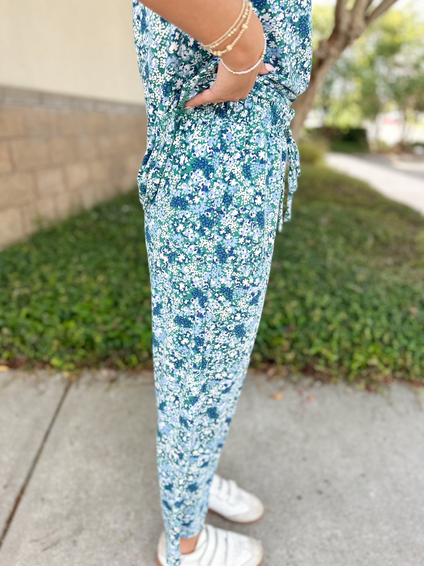 Alli Day Dreaming Pajama Pant Set - Blue