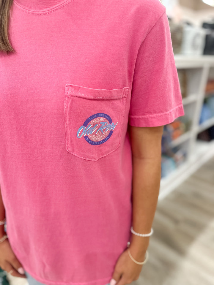 Old Row Circle Logo S/S Pocket T-Shirt - Crunchberry