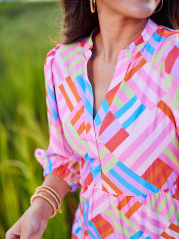 Cameron Dress - Swept Away Pink