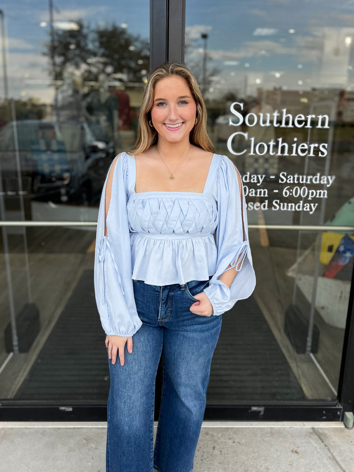 Cold Shoulder Long Sleeve Top