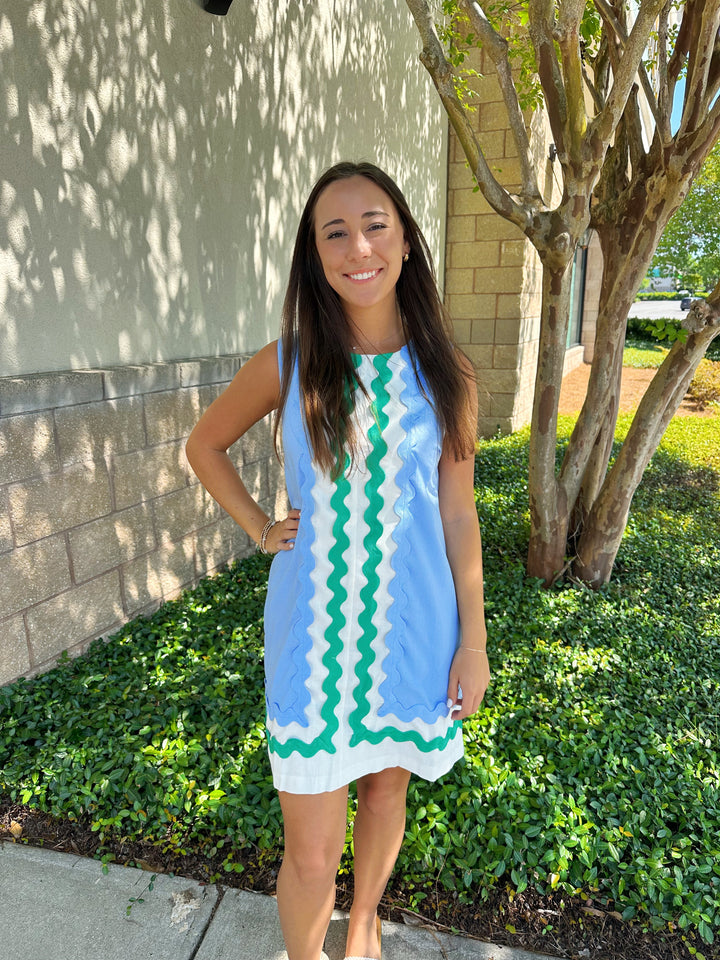 Sawyer Ric-Rac Trim Dress