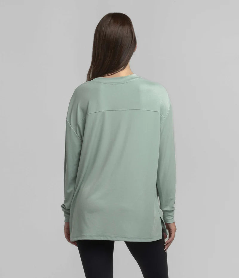 SSCO Women’s Relaxed Essential L/S Top - Jadeite