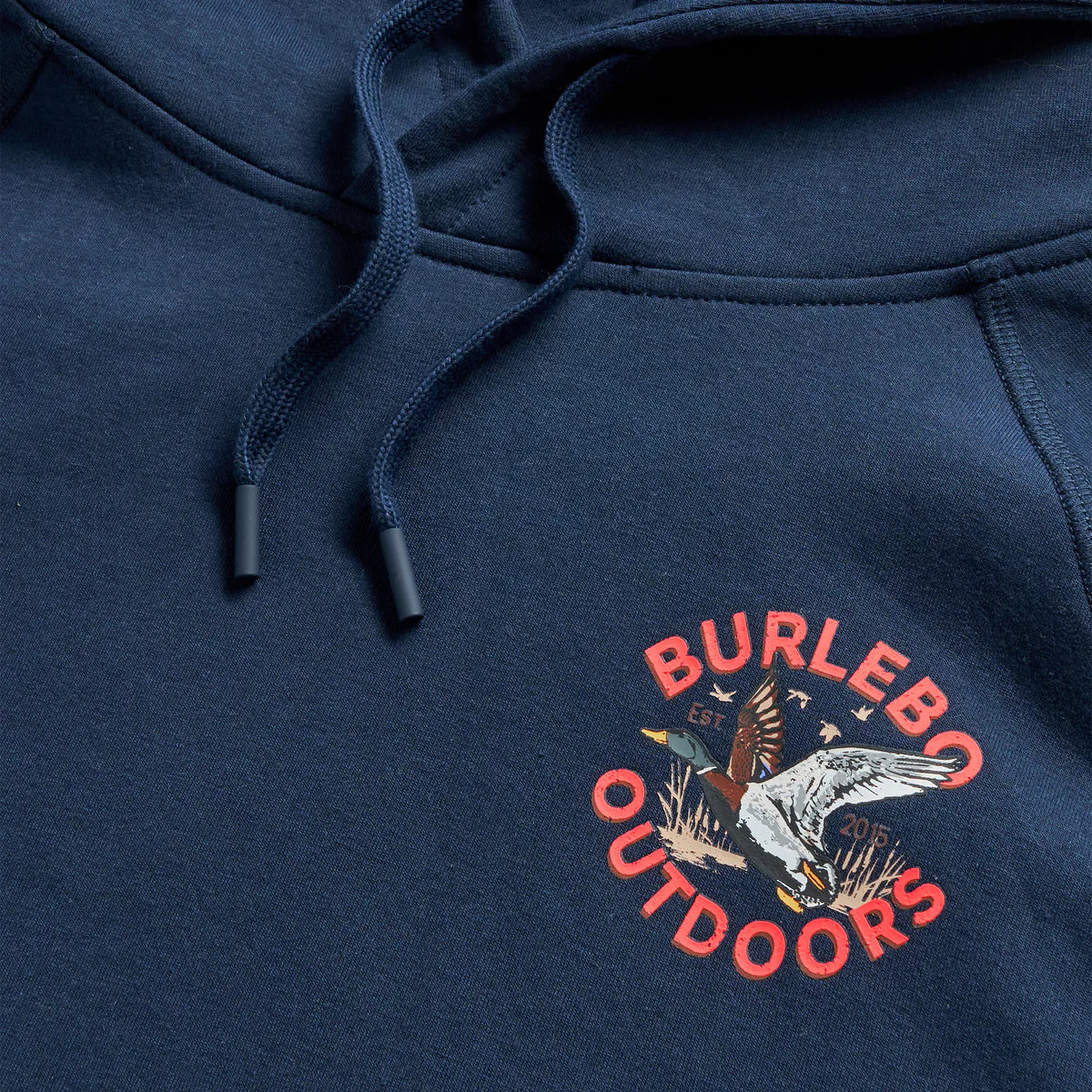 Burlebo Youth Fleece Hoodie - Old School Duck Hunt - Navy