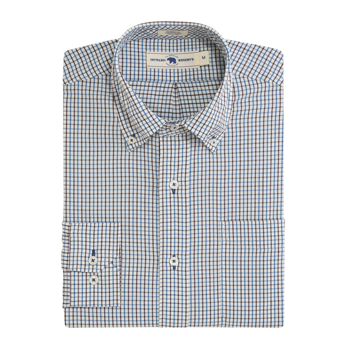 Onward Reserve Queen Classic Fit Performance Button Down - Captains Blue