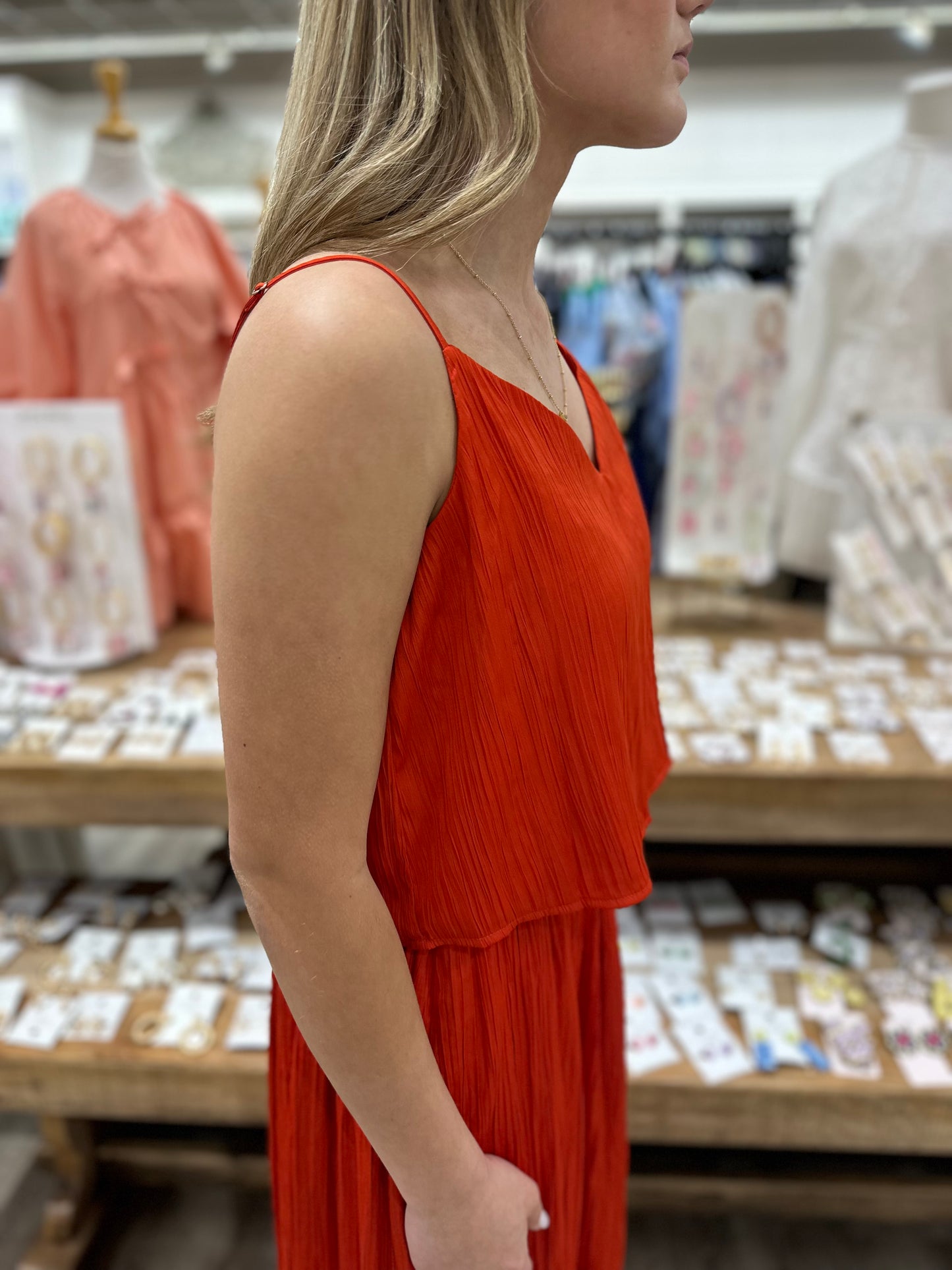Fiore Crinkle Satin Tank