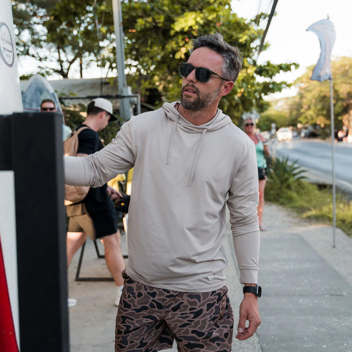 Burlebo Men’s Performance Hoodie - Sandstone