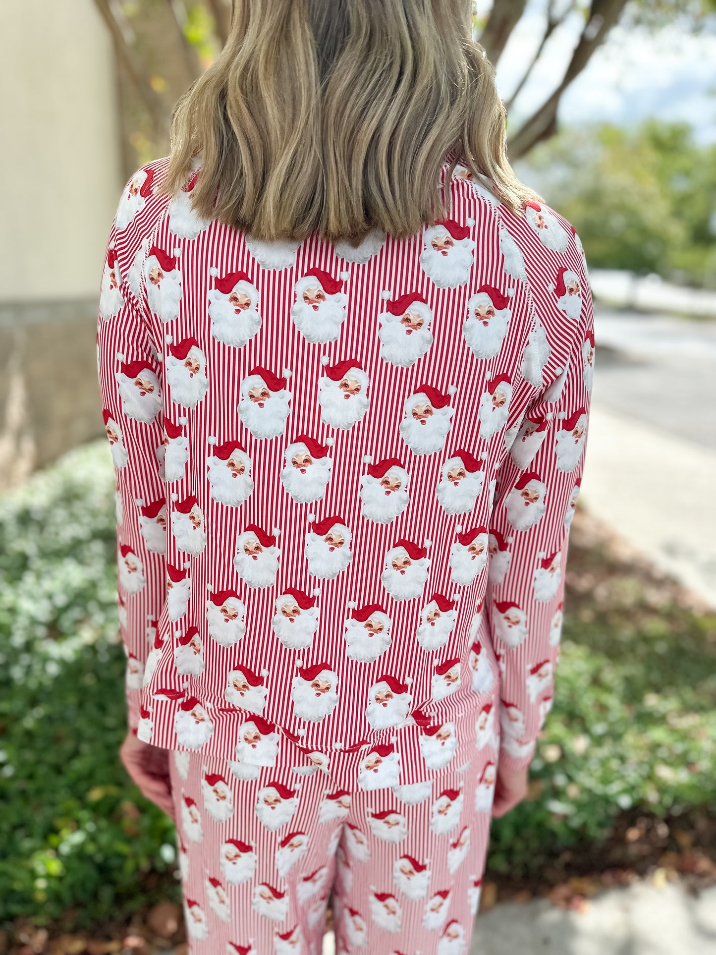 MS Annie PJ Pant Set - Santa Baby Red