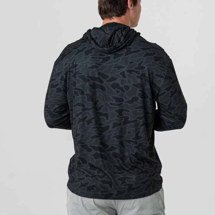 Burlebo Men’s Performance Hoodie - Black Camo
