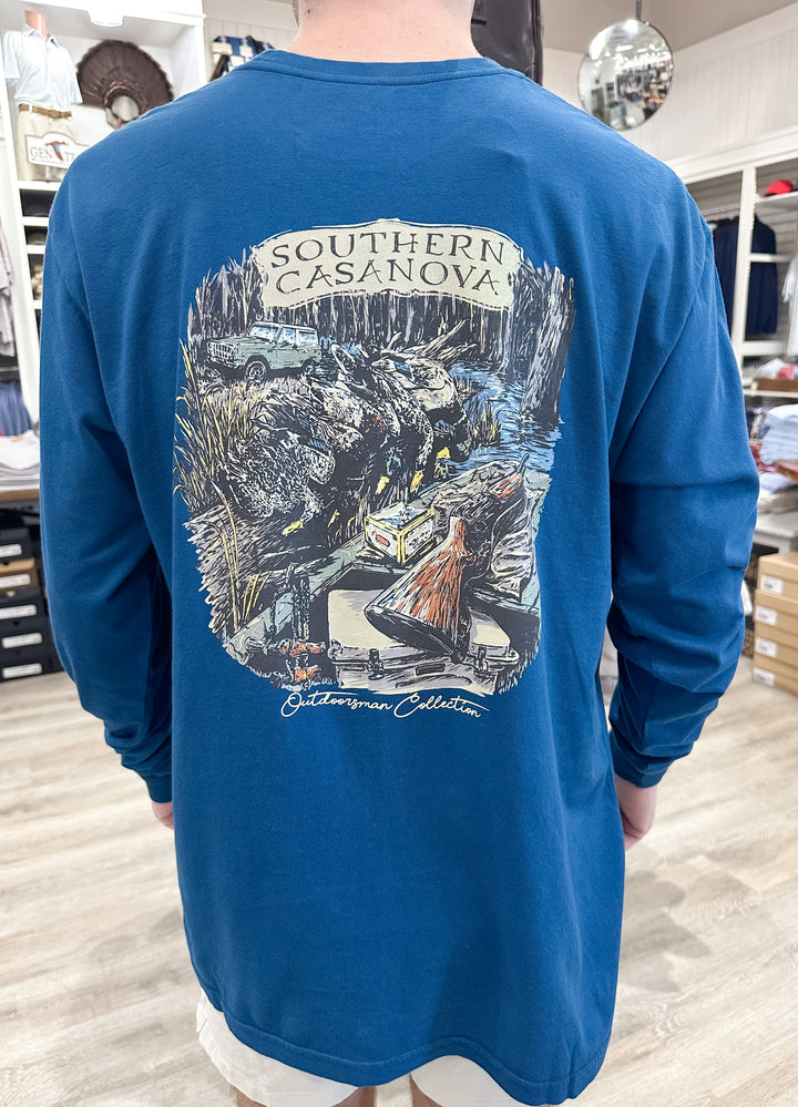 S. Casanova Timber Ducks L/S T-Shirt - Midnight