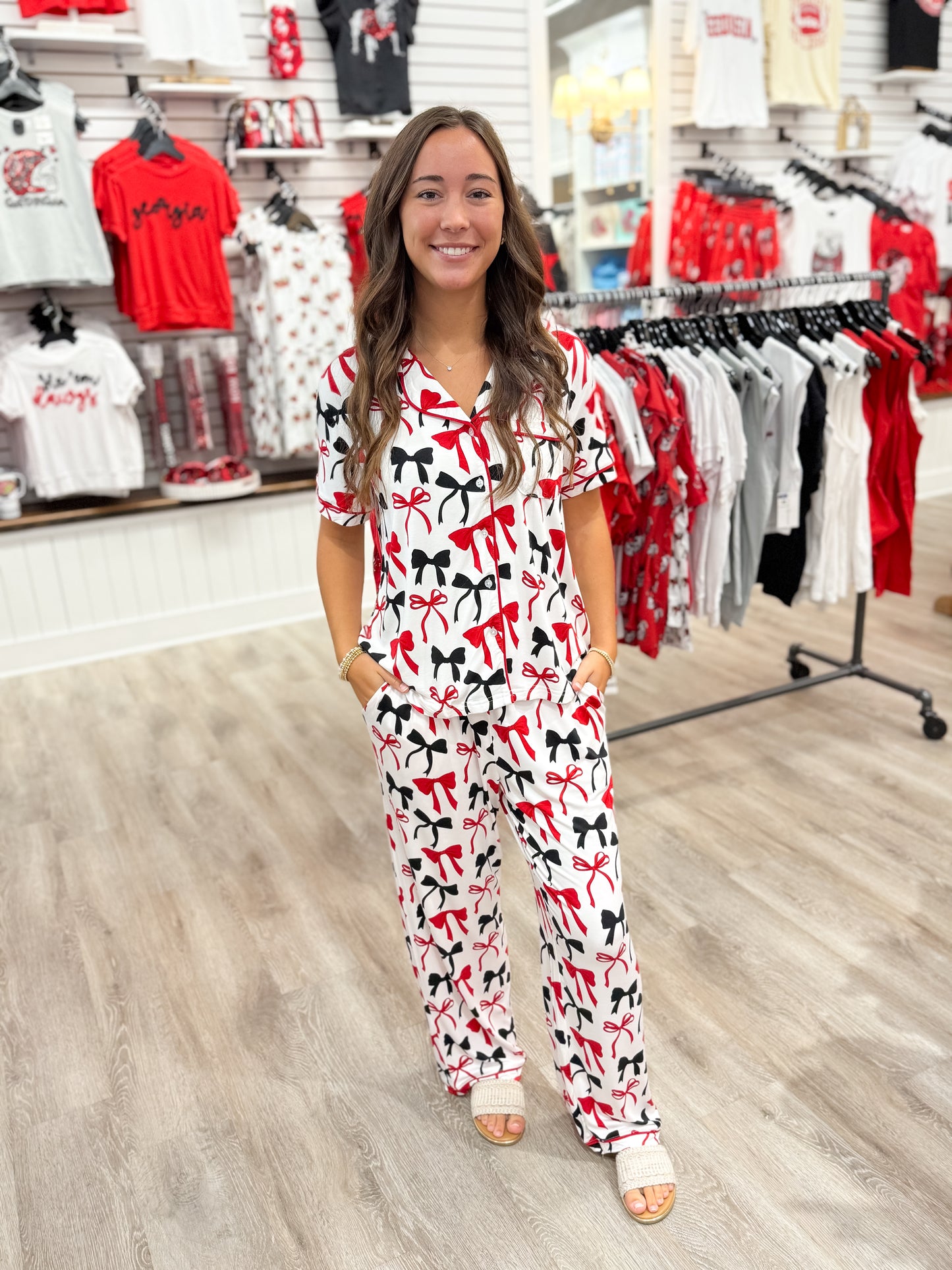 Go Dawgs Bow Pajamas