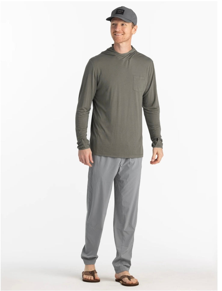 Free Fly Men’s Bamboo Lightweight Hoodie - Fatigue