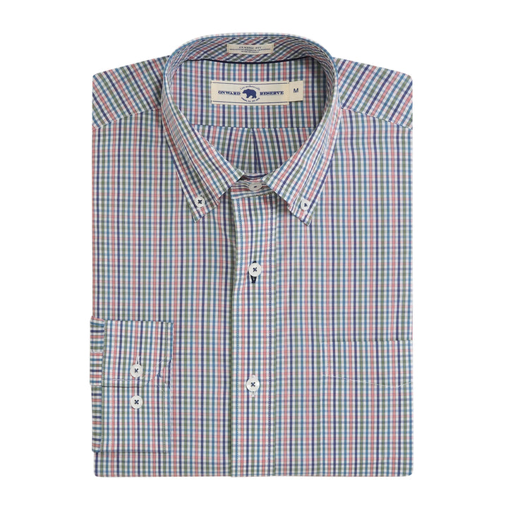 Onward Reserve Huger Classic Fit Quad Button Down - Sea Spray