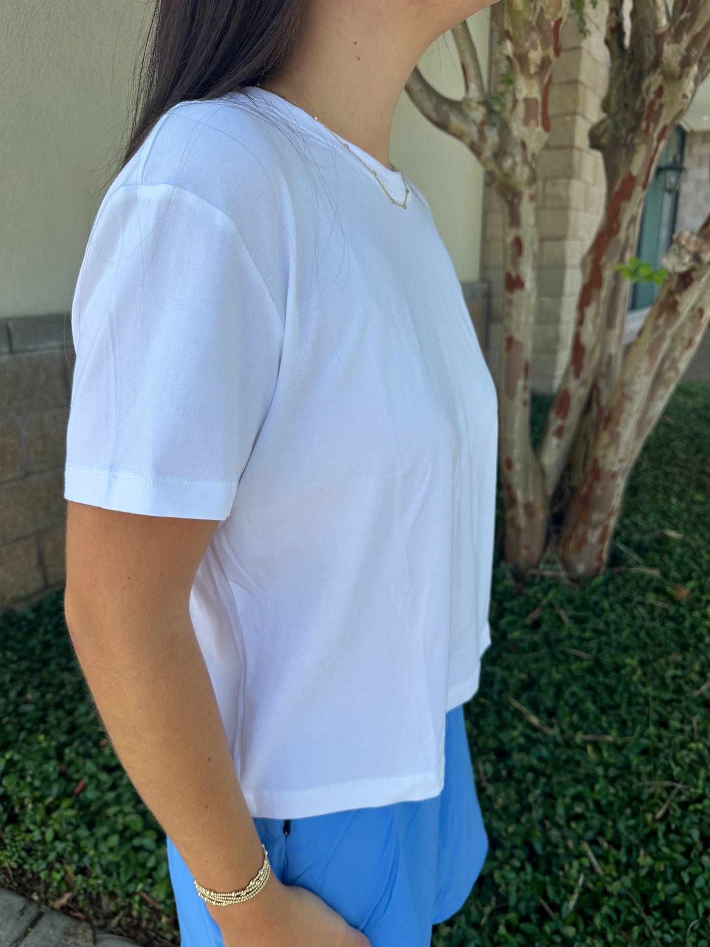 Free Fly Women’s Bamboo Current Boxy Tee - Bright White