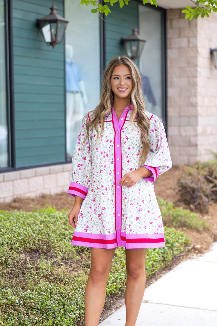 Madeline Floral Button Down Dress