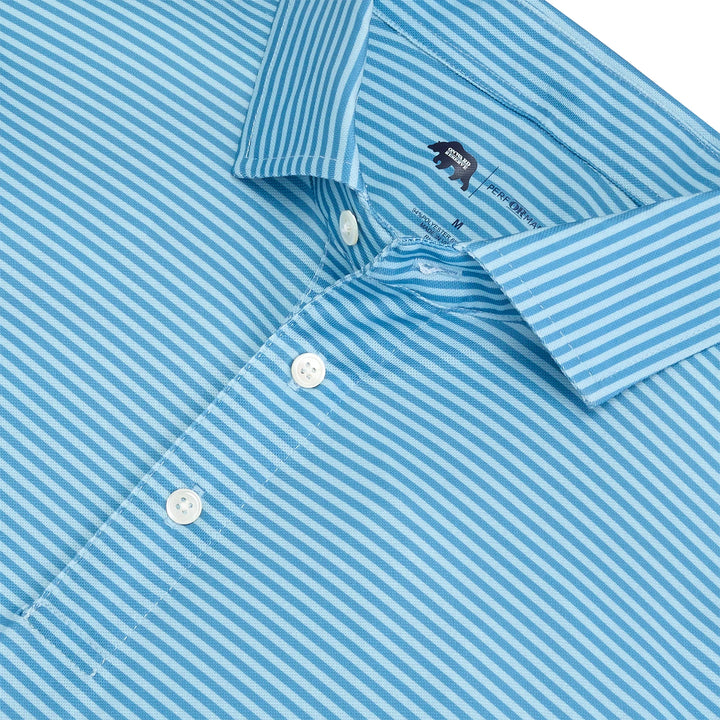 Onward Reserve Echo Stripe Performance Pique Polo - Riviera