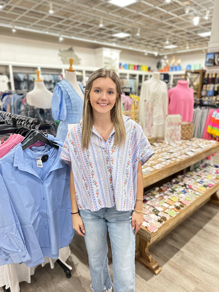 French Vine Collar Top