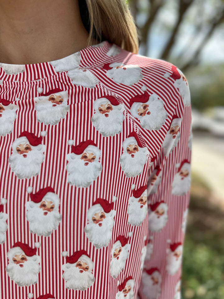 MS Annie PJ Pant Set - Santa Baby Red