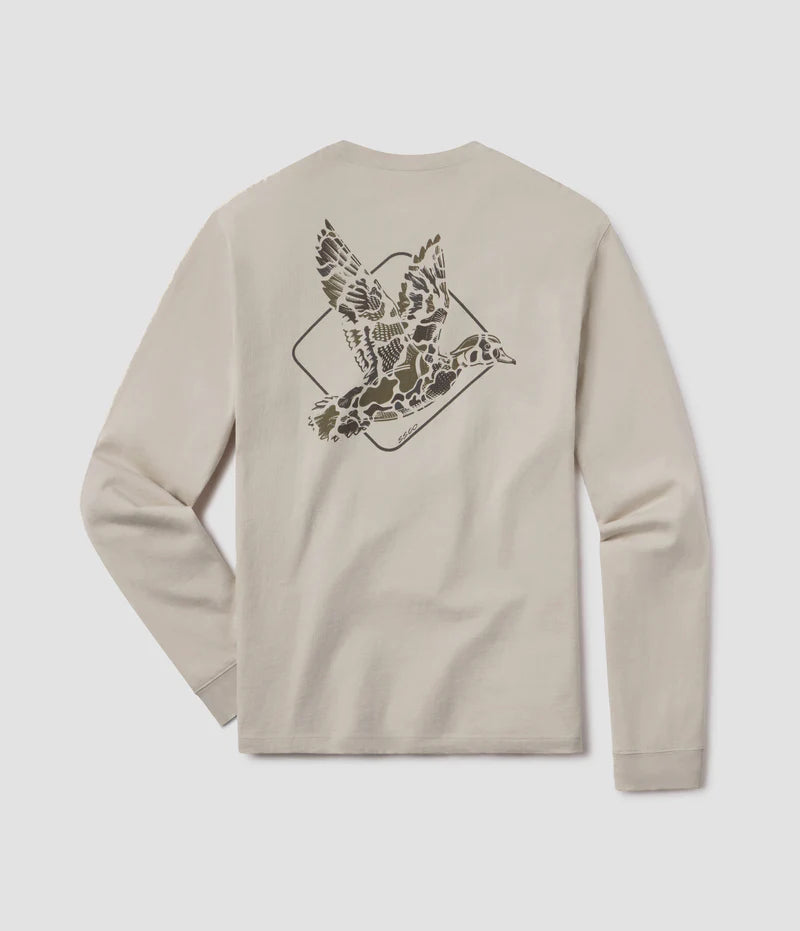 SSCO Men’s Camo Flight L/S Pocket T-Shirt - Taupe